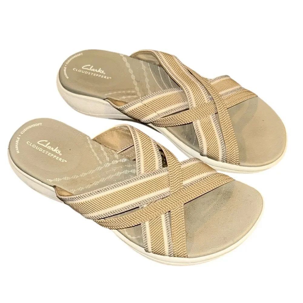 Clarks Women's Beige Strappy Sandals
